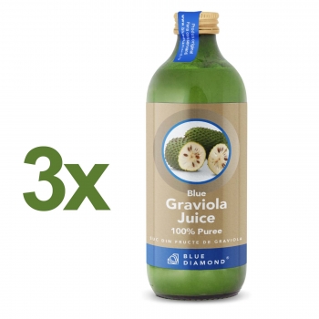 Pachet promotional 3x Graviola Juice 100 % puree 